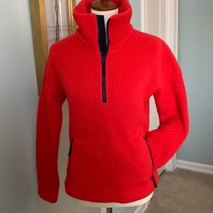 JCrew three-quarter fleece zip